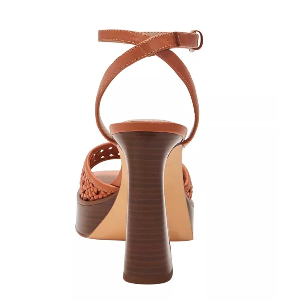 Katy‎ Perry Steady Ankle Strap Sandals 10 Brown Open Weave Platform Bohemian NIB - Picture 3 of 5